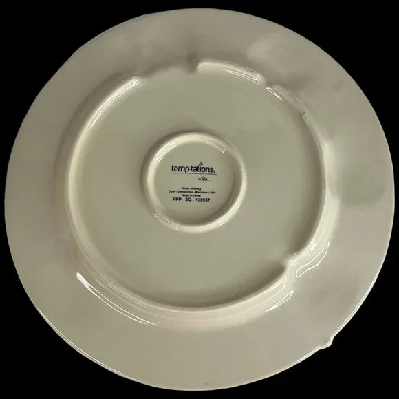 Temptations Winter Whimsy Platter Cake Plate Serving Round Ceramic Christmas 13” - Picture 5 of 6